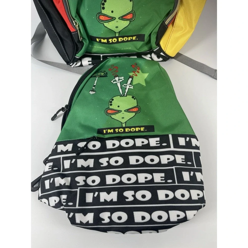Weedhead Yogi I'm So Dope Diaper Bag Backpack & Sling Bag NWOT Rare Set